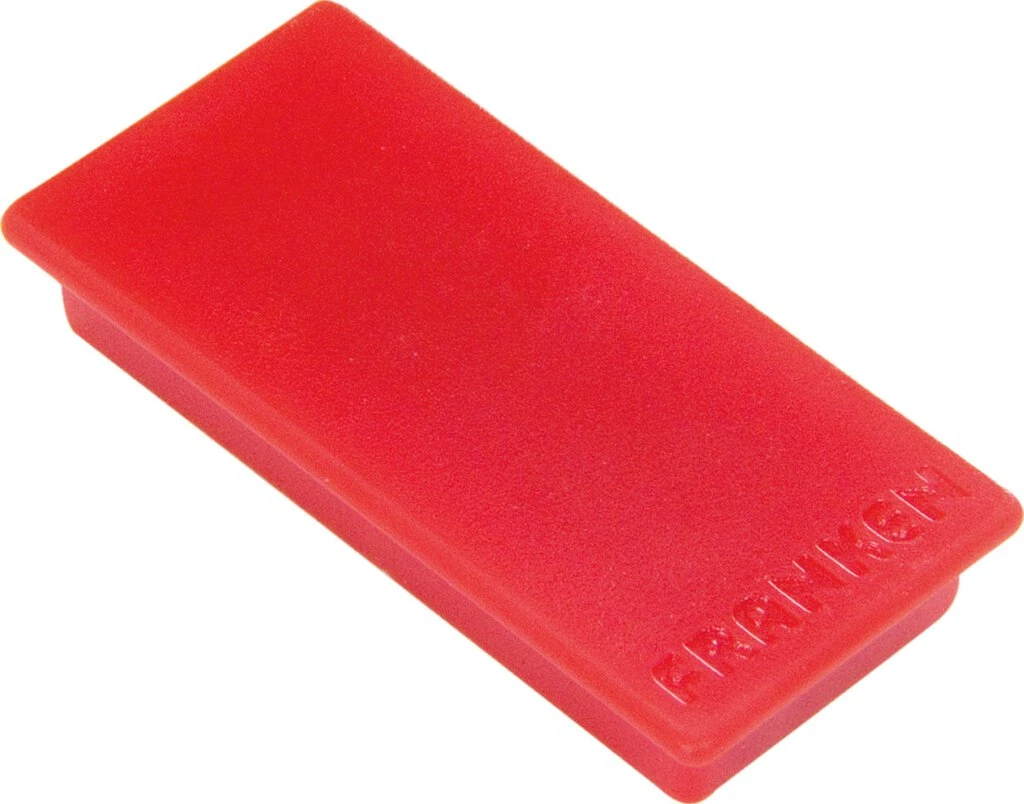 FRANKEN Haftmagnet, Haftkraft: 1,0 kg, 50 x 23 mm, rot (EAN: 4016946183413)