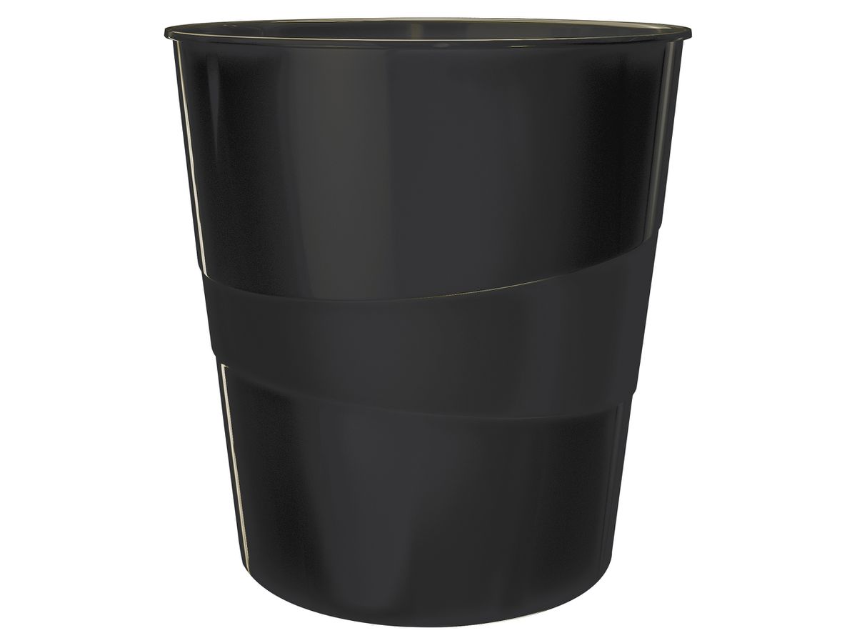 LEITZ Papierkorb WOW, aus Kunststoff, 15 Liter, schwarz (EAN: 4002432121977)