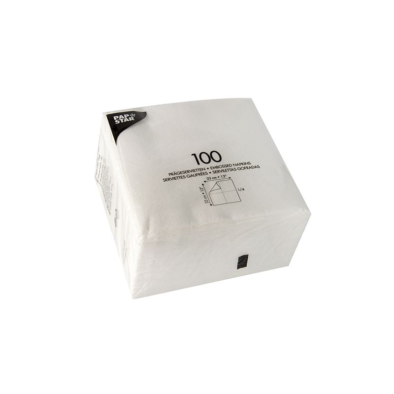 PAPSTAR Lunch-Servietten, 330 x 330 mm, 1-lagig, weiß (EAN: 4002911847756)