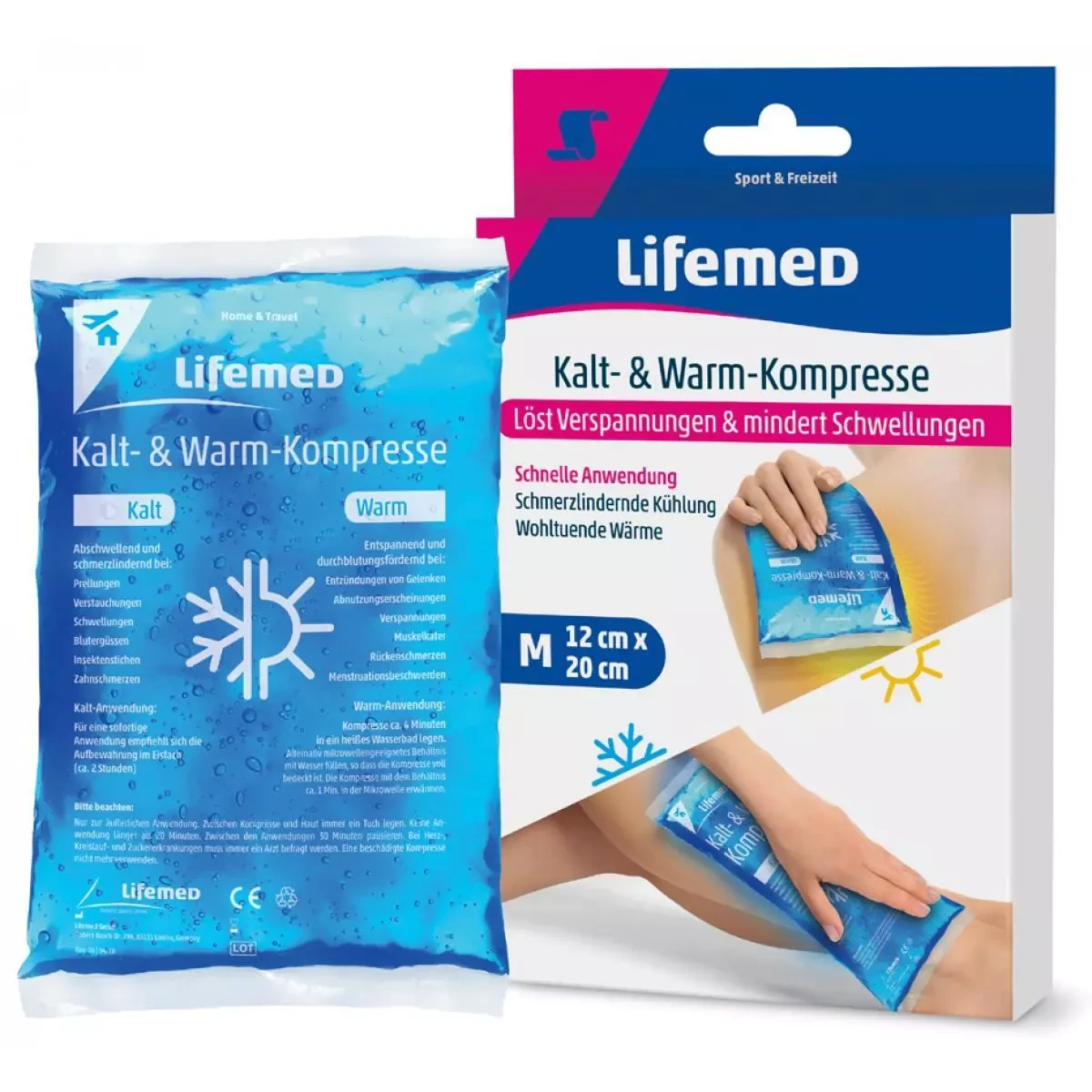 Lifemed Kalt-/Warm-Kompresse, 290 x 120 mm, blau (EAN: 4251594201212)
