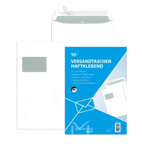 MAILmedia Versandtasche Offset weiß, C4, mit Fenster (EAN: 4003928388423)