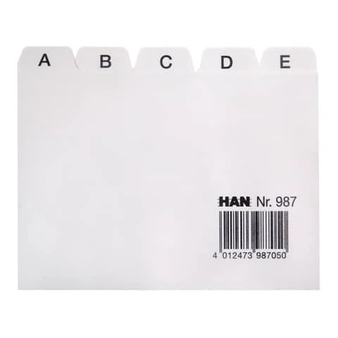 HAN Karteiregister A-Z, PP, A7 quer, grau, 25-teilig (EAN: 4012473987050)