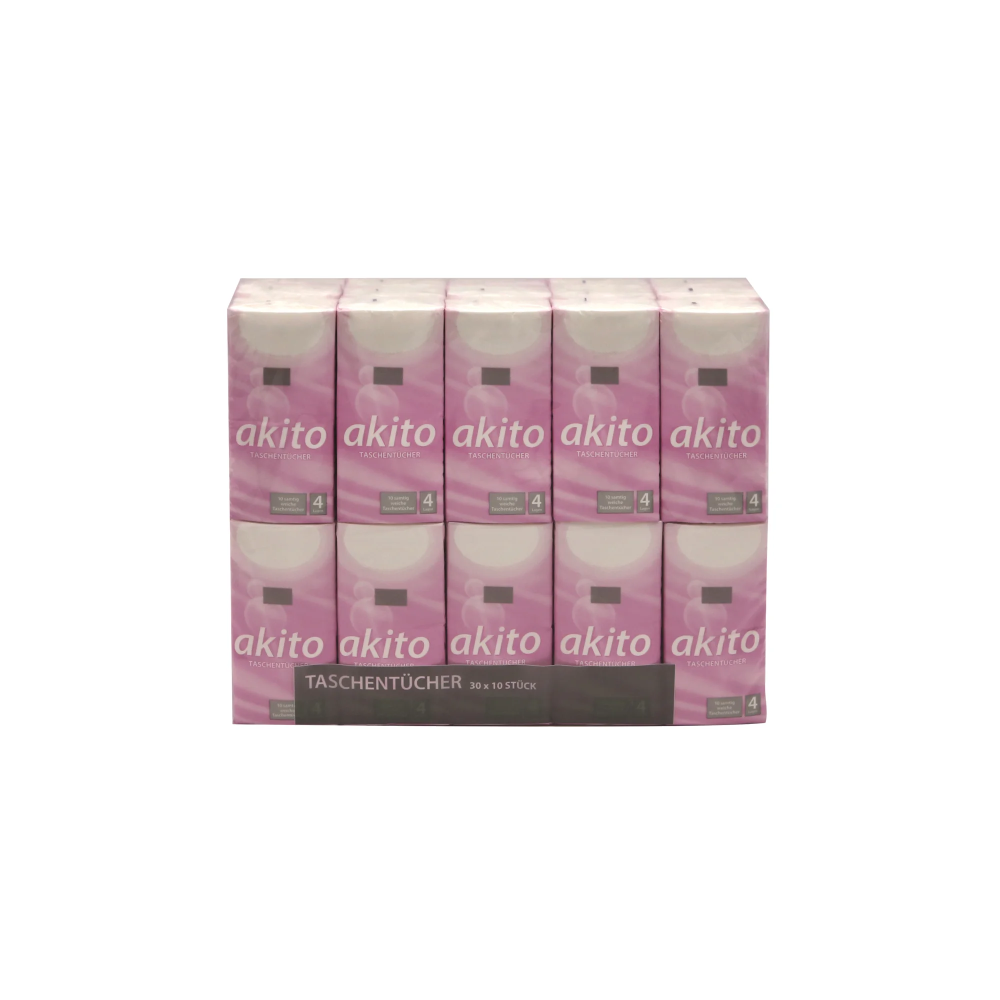 Fripa Taschentücher Akito, 4-lagig, hochweiß, 30er Pack (EAN: 4000883101821)