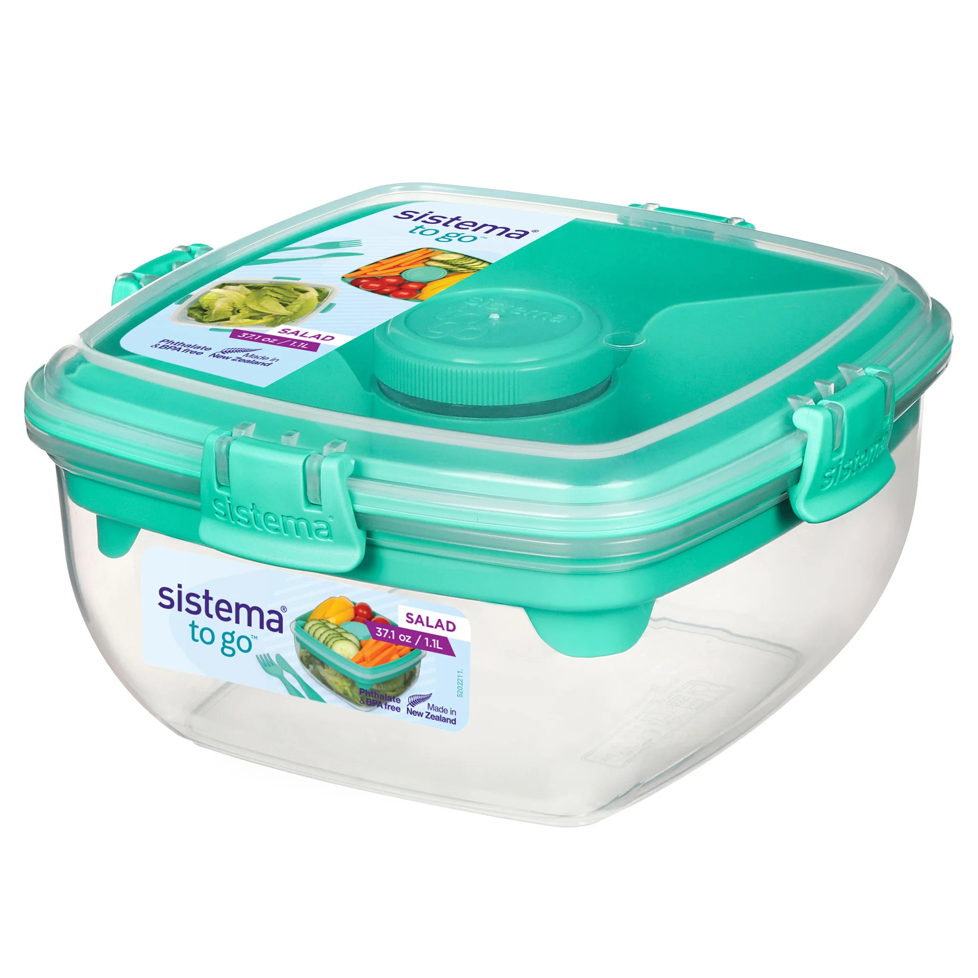 Sistema Salatbox SALAD TO GO, 1,1 Liter, mintgrün/ozeanblau (EAN: 9414202213563)