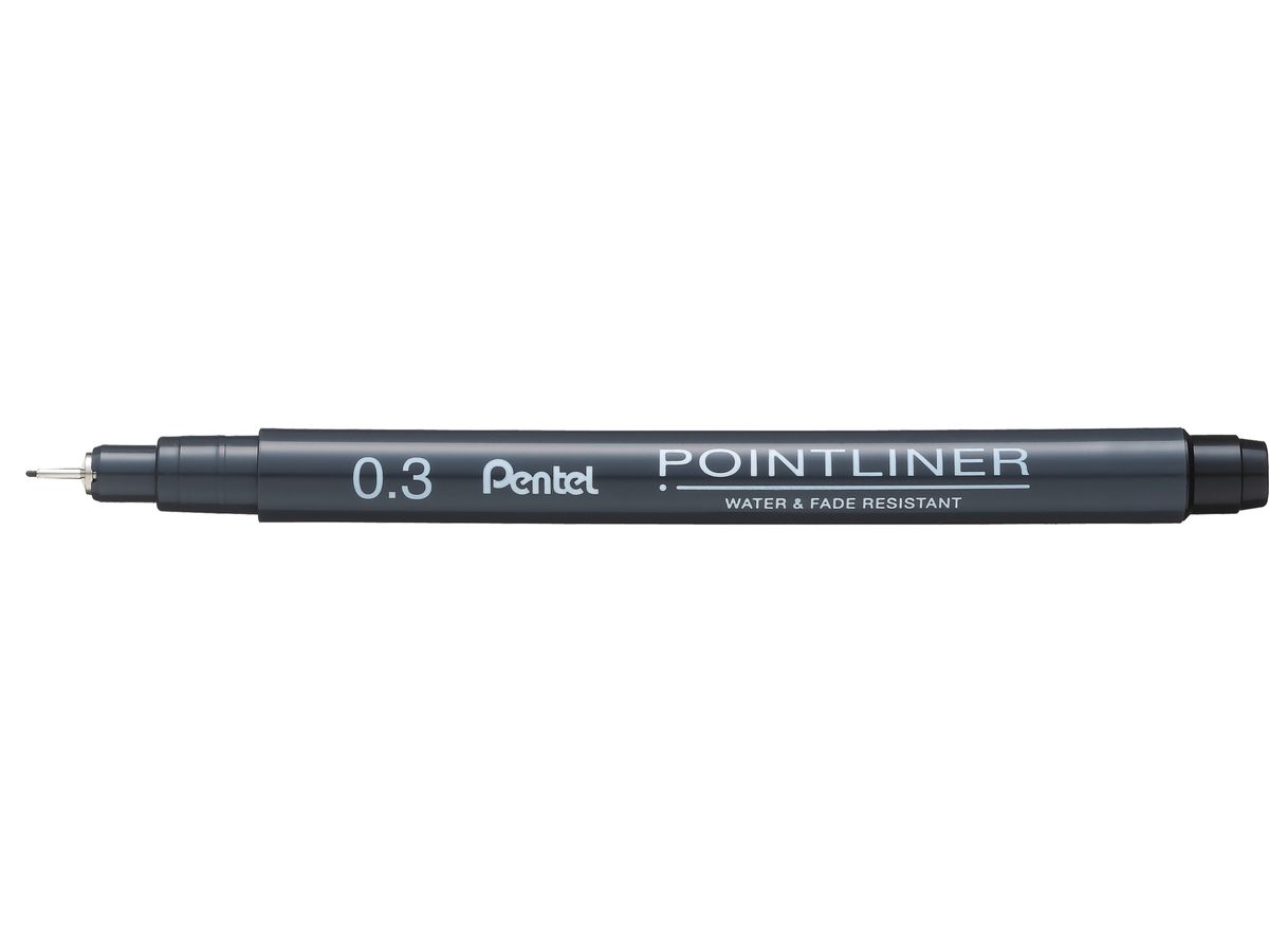 PentelArts Permanent Fineliner Pointliner, schwarz, 0,03 mm (EAN: 0884851060136)