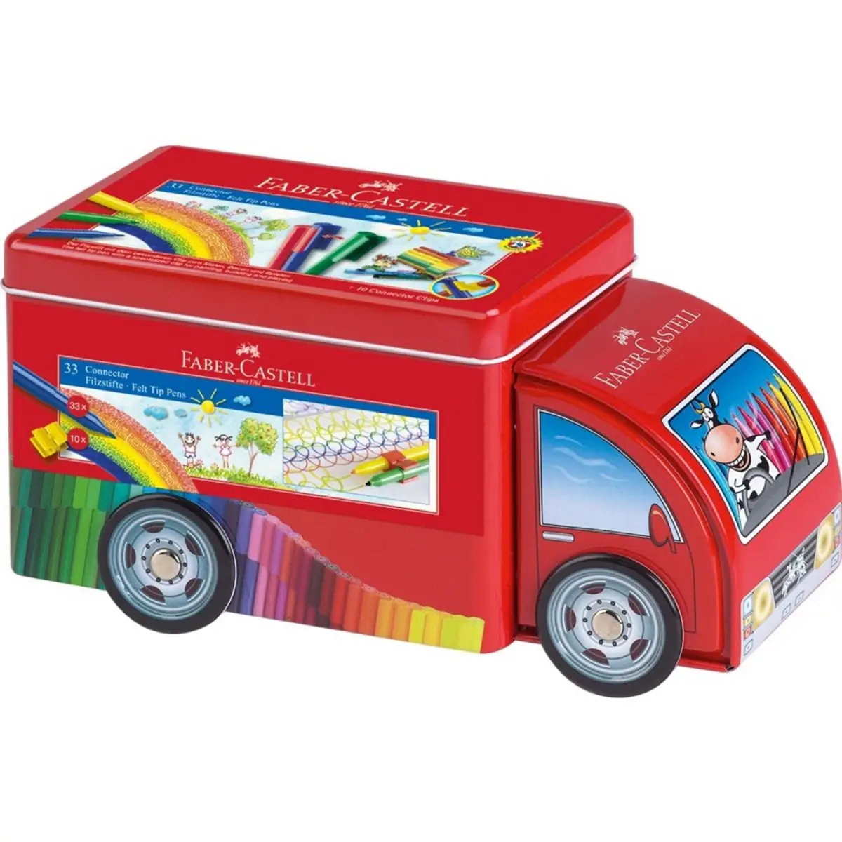 FABER-CASTELL Fasermaler CONNECTOR PEN, 33er Truck (EAN: 4005401555339)