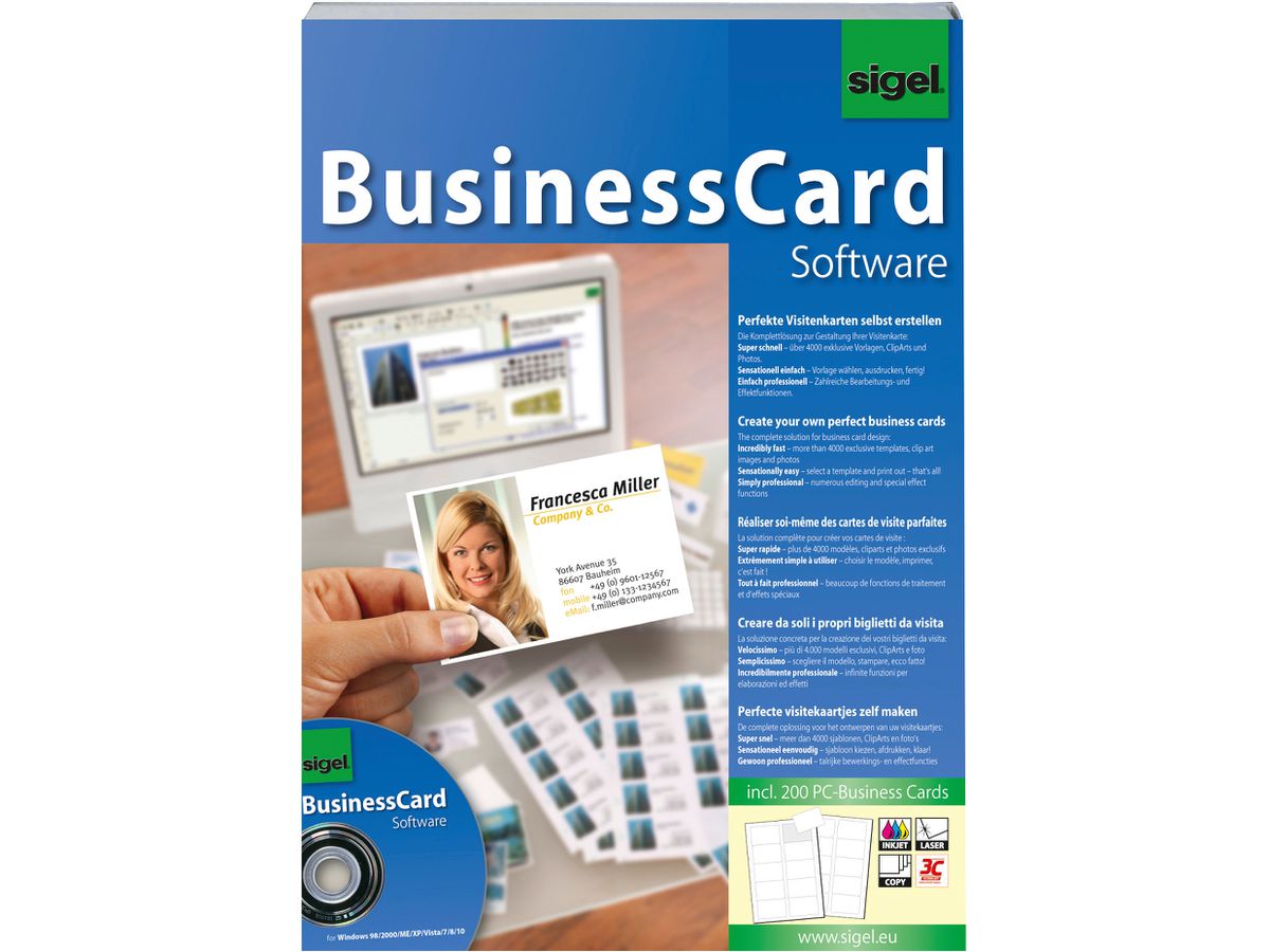 sigel BusinessCard Gestaltungssoftware, für Visitenkarten (EAN: 4004360983566)
