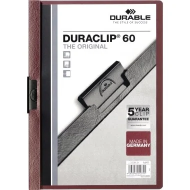 DURABLE Klemmhefter DURACLIP ORIGINAL 60, DIN A4, aubergine (EAN: 4005546210711)