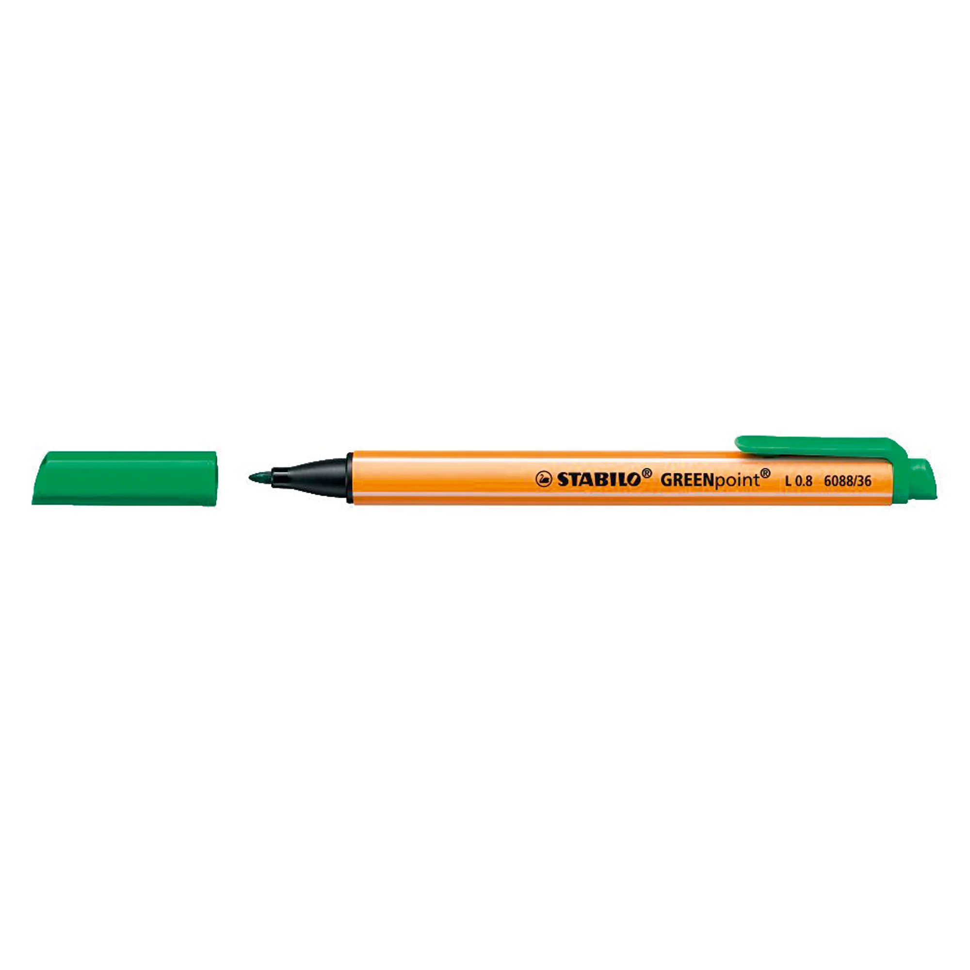 STABILO Faserschreiber GREENpoint, 0,8 mm, grün (EAN: 4006381399005)