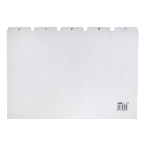 HAN Karteiregister A-Z, PP, A4 quer, grau, 25-teilig (EAN: 4012473984080)