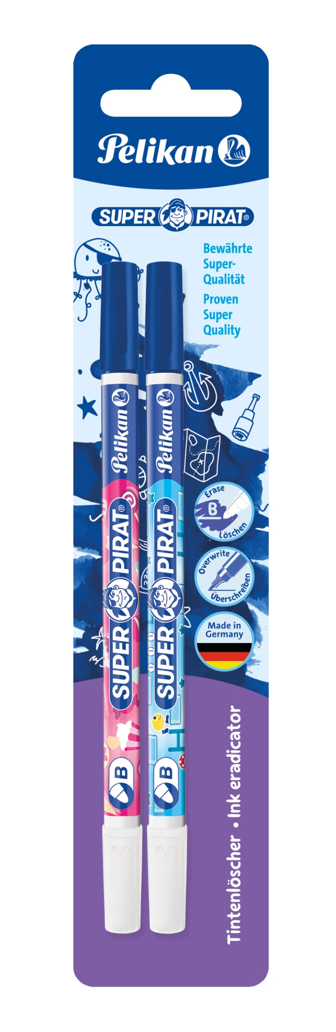 Pelikan Tintenlöscher Super Pirat 850B, breit, Blisterkarte (EAN: 4012700921734)