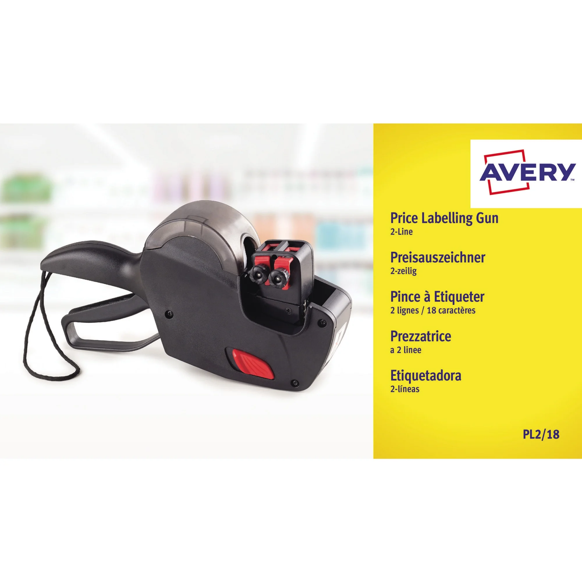 AVERY Zweckform Preisauszeichner, 2-zeilig, 18-stellig, (EAN: 5014702023316)