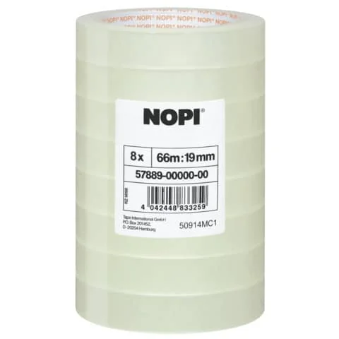 NOPI Klebefilm Shrink Tower, transparent, 19 mm x 66 m (EAN: 4042448833259)