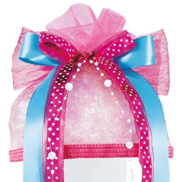 ROTH Schultütenschleife "Pink Dots", hellblau/pink/weiß (EAN: 4028279002774)