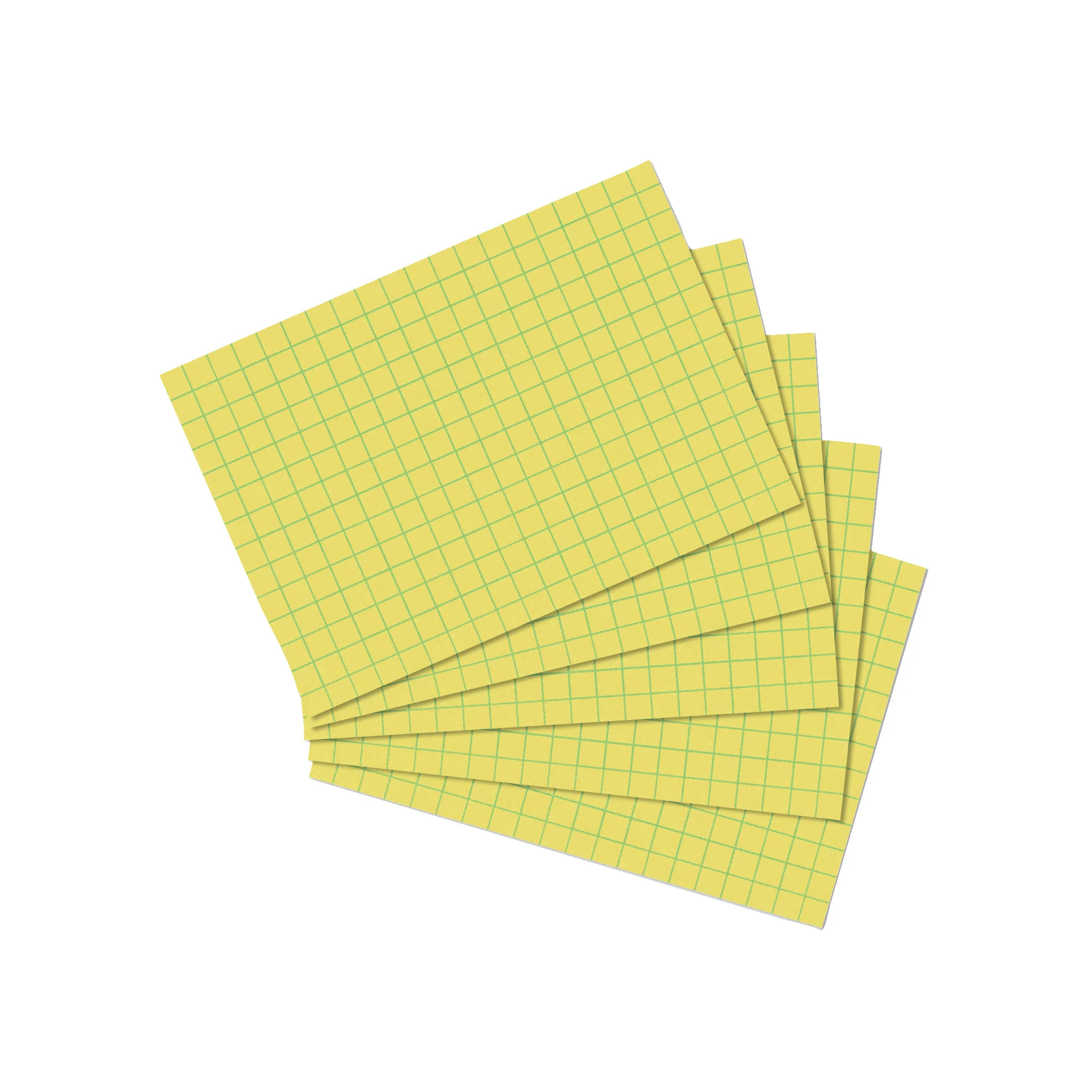 herlitz Karteikarten, DIN A7, kariert, gelb (EAN: 4008110338552)