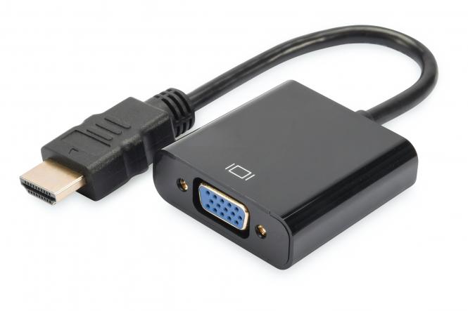 DIGITUS HDMI auf VGA Konverter, schwarz (EAN: 4016032368007)