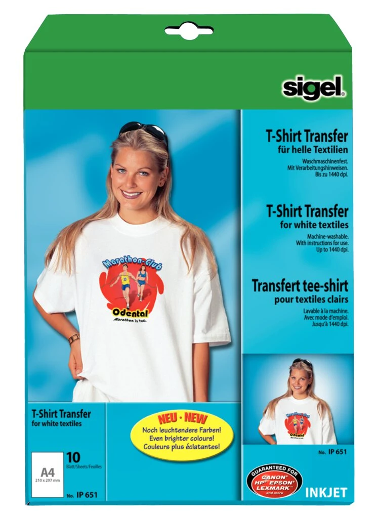 sigel T-Shirt Inkjet-Transfer-Folien, für helle Textilien (EAN: 4004360991998)