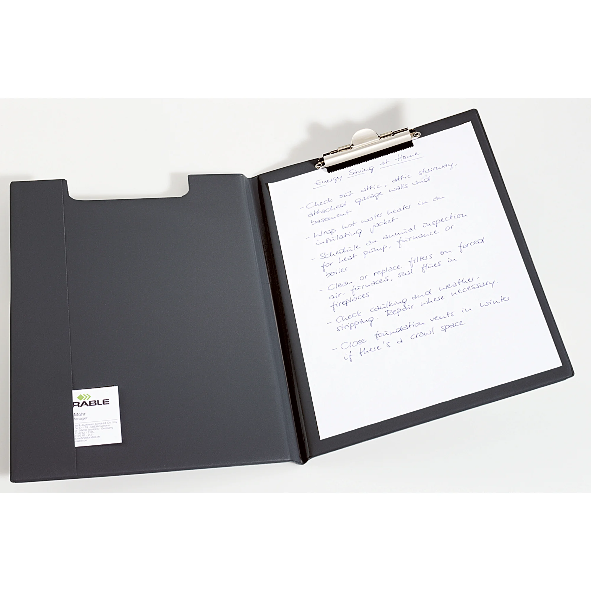 DURABLE Klemmbrett-Mappe Standard, DIN A4, schwarz (EAN: 4005546211367)