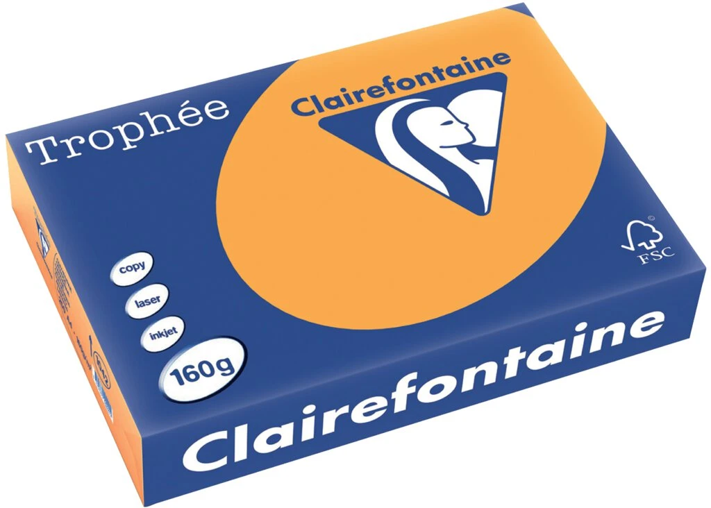 Clairefontaine Multifunktionspapier Trophée, A4, mandarine (EAN: 3329680104202)