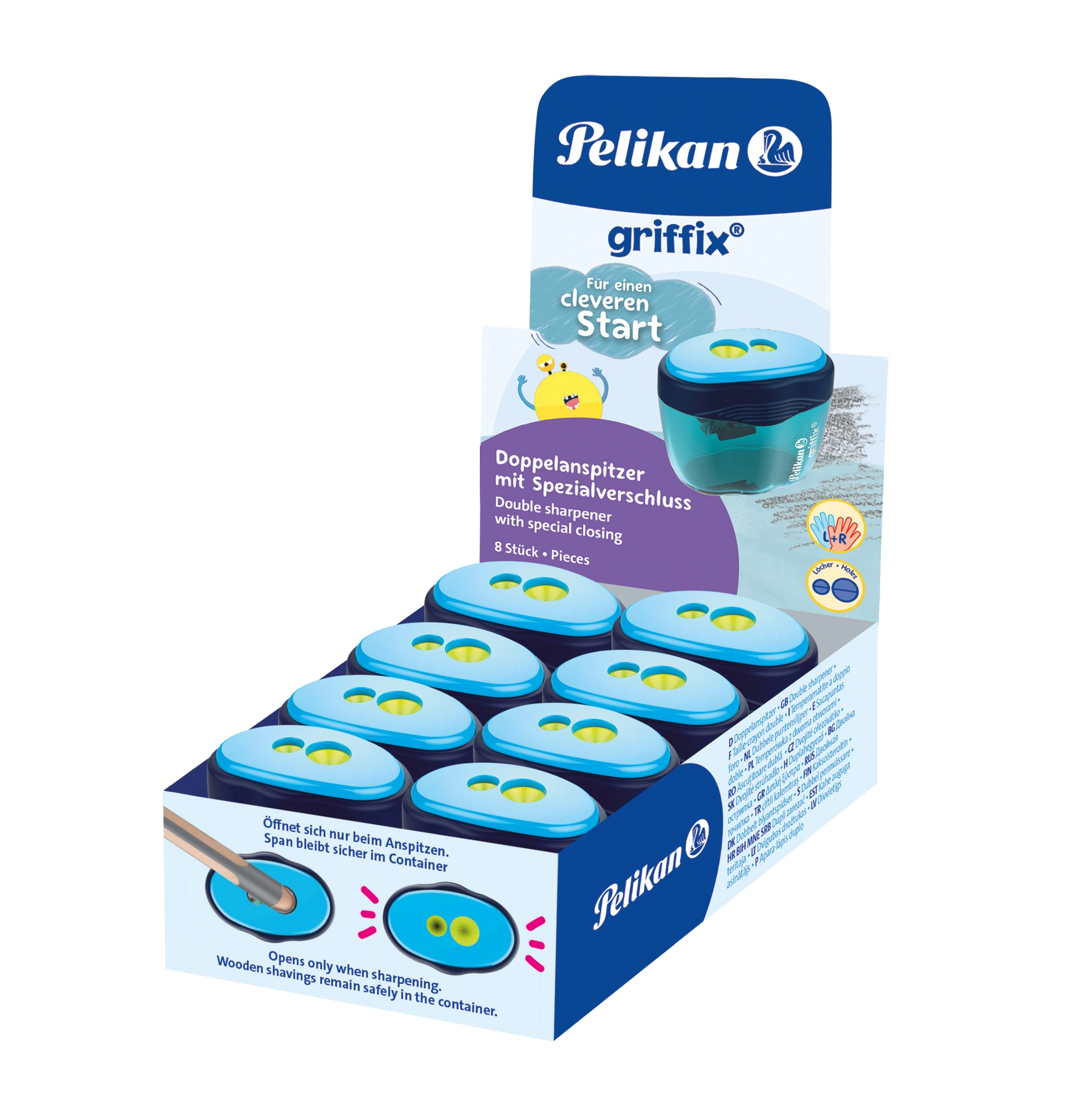 Pelikan griffix Doppel-Spitzdose, im Display (EAN: 4012700701282)