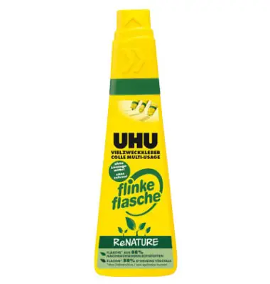 UHU Vielzweckkleber flinke flasche ReNATURE, 100 g Flasche (EAN: 4026700463705)