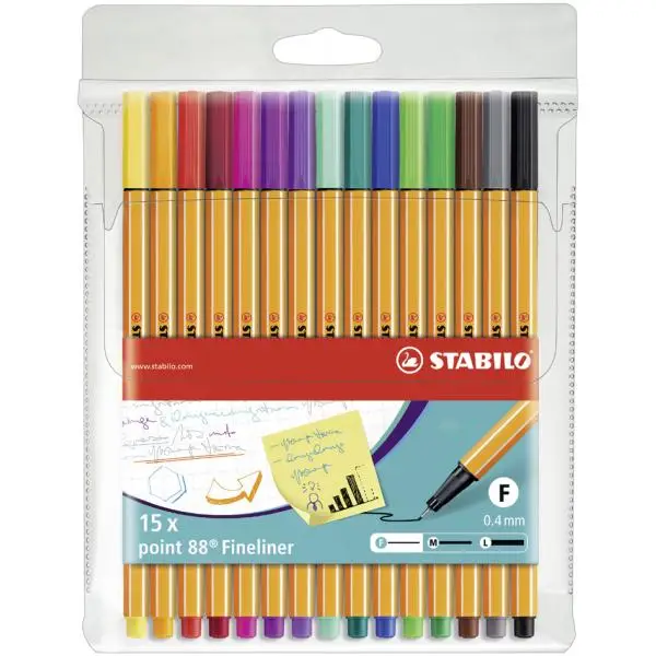 STABILO Fineliner point 88, 40er Kunststoff-Etui (EAN: 4006381506267)