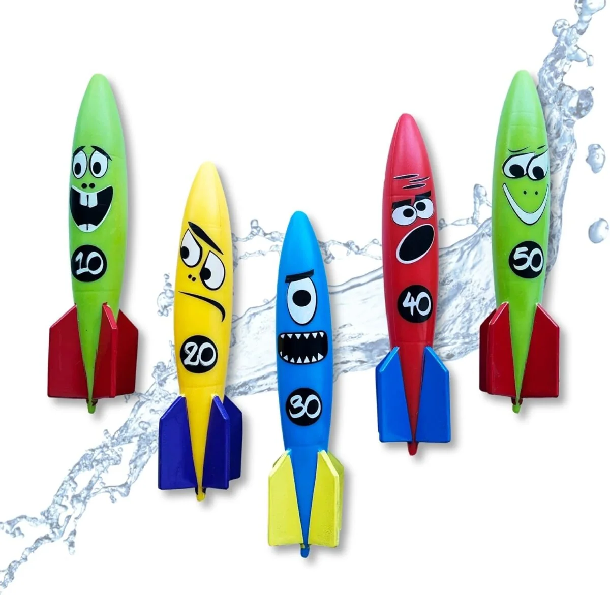 SCHILDKRÖT Wasserspielzeug Rocket Divers, farbig sortiert, grün, gelb, blau und rot (EAN: 4000885702606)