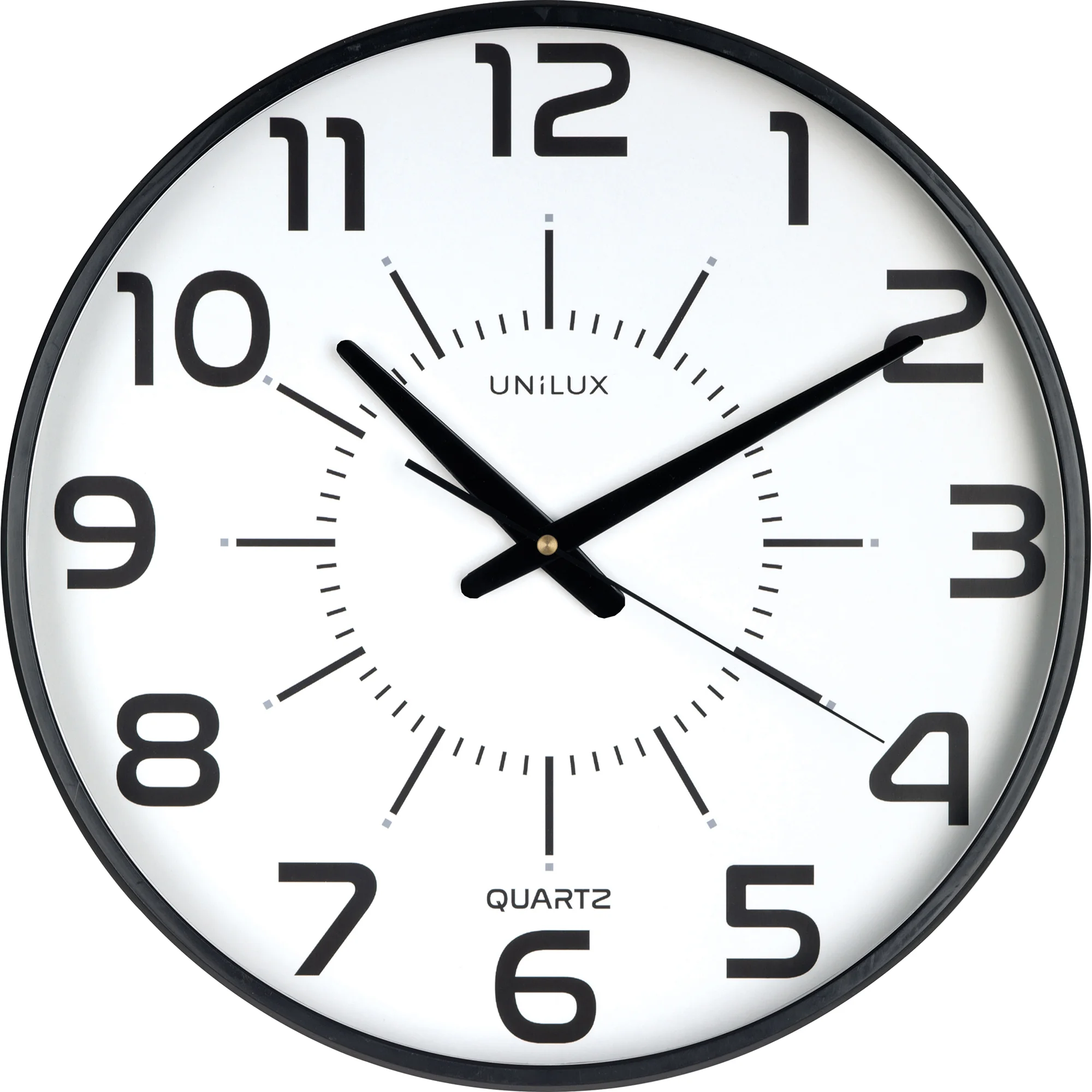 UNiLUX Wanduhr/Quarzuhr "MAXI POP", Durchm.: 400 mm, schwarz (EAN: 3595560023905)