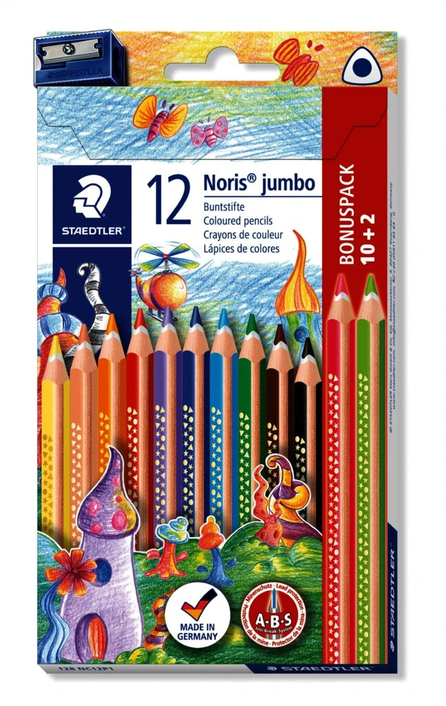 STAEDTLER Dreikant-Buntstift Noris jumbo, 10+2 Etui (EAN: 4007817036808)