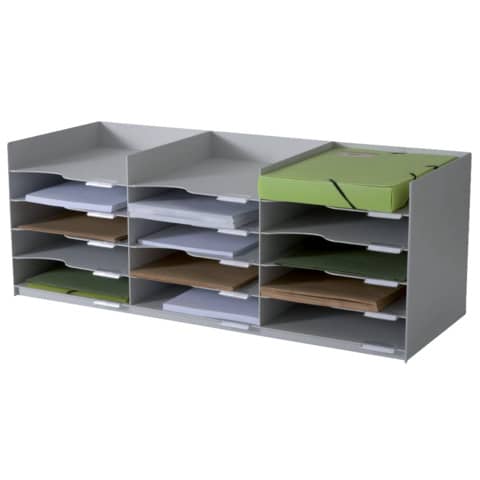 PAPERFLOW Sortierstation Formularbox, 15 Fächer, grau (EAN: 3660141030587)