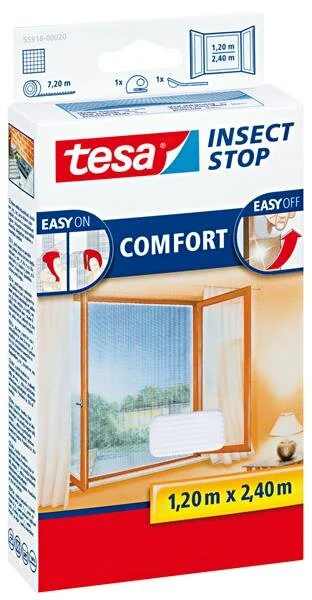 tesa Fliegengitter INSECT STOP für Fenster, 1,20 x 2,40 m, weiß (EAN: 4042448858924)