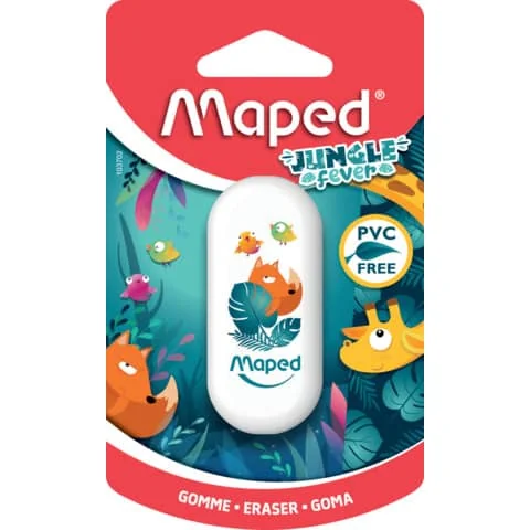 Maped Kunststoff-Radierer JUNGLE fever, Blister, weiß (EAN: 3154141037023)
