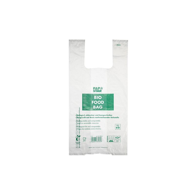 PAPSTAR Hemdchen-Tragetasche, aus Bio-Folie, transparent (EAN: 4002911392461)