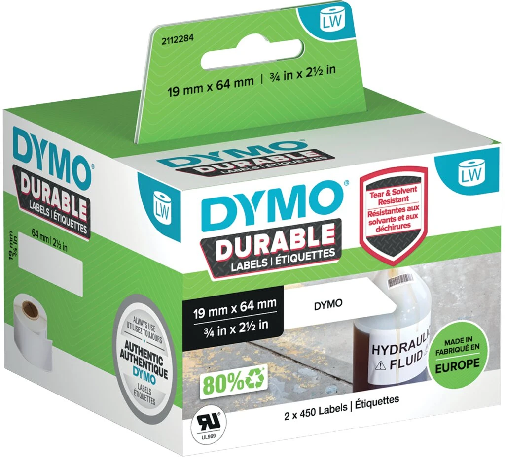 DYMO LabelWriter-Etiketten High Performance, 19 x 64 mm (EAN: 3026981122842)