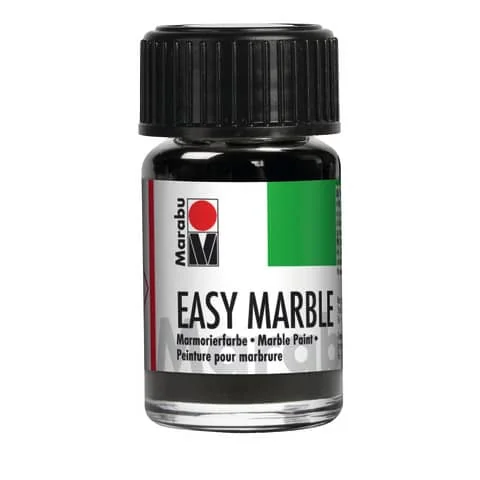 Marabu Marmorierfarbe "Easy Marble", silber, 15 ml, im Glas (EAN: 4007751089052)