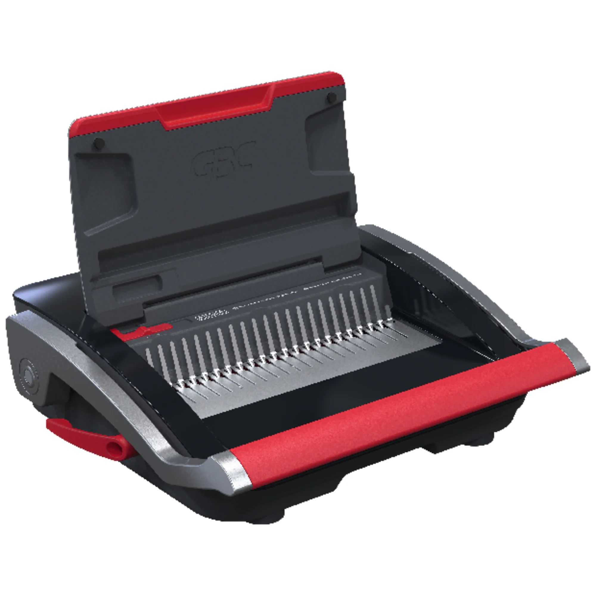 GBC Plastikbindegerät CombBind CB25, schwarz/rot/silber (EAN: 5028252644488)