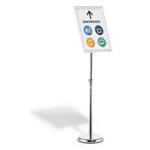 DURABLE Info-Bodenständer, Aluminium-Klapprahmen, DIN A3 (EAN: 4005546735559)