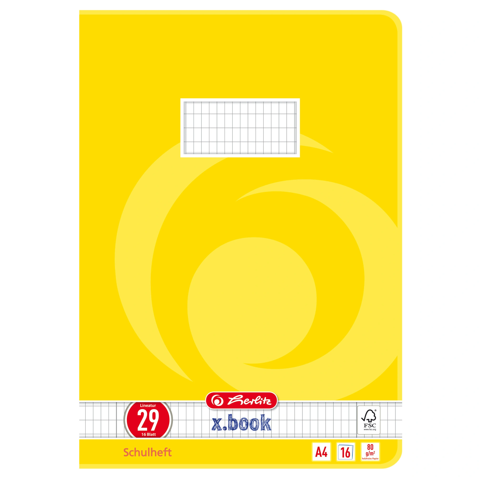 herlitz Schulheft x.book, DIN A4, Lineatur 29 / rautiert (EAN: 4008113322909)