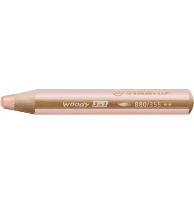 STABILO Multitalentstift woody 3 in 1, rund, apricot (EAN: 4006381183253)
