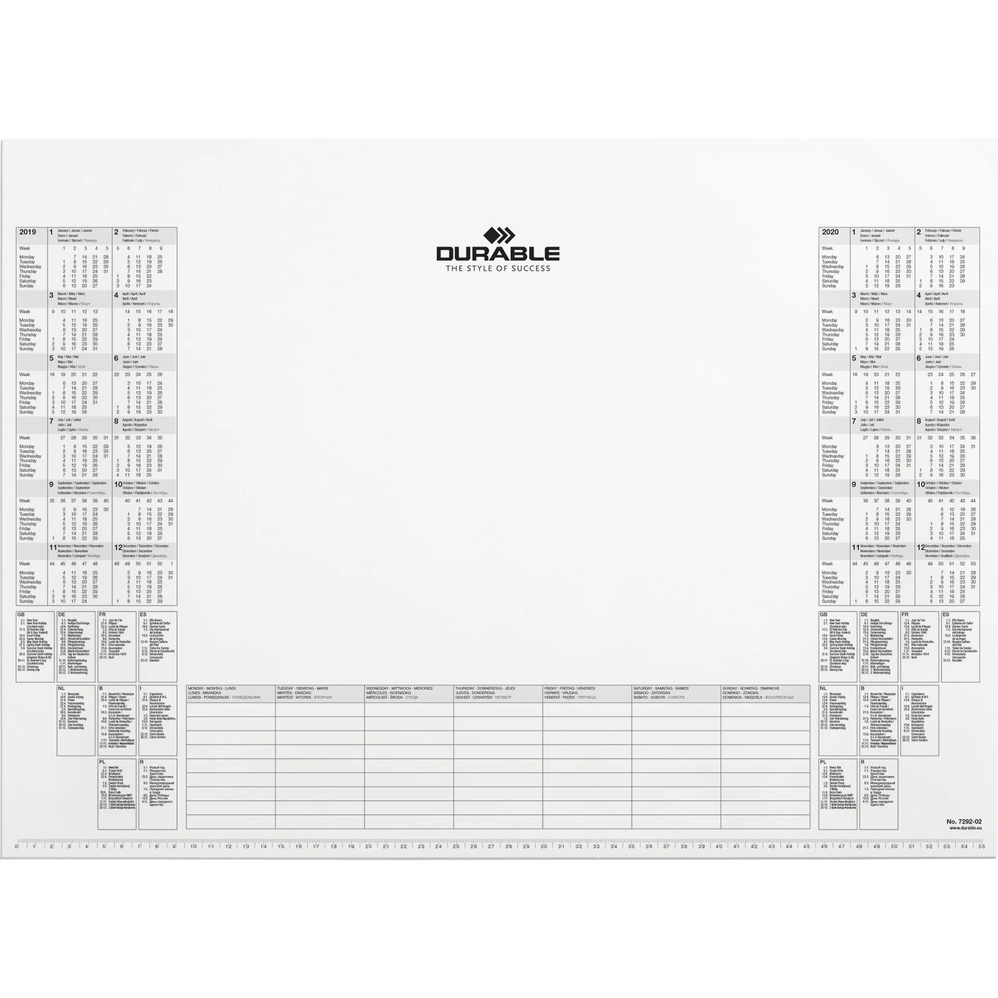 DURABLE Ersatzblock für Schreibunterlage mit Kalenderblock (EAN: 4005546701158)