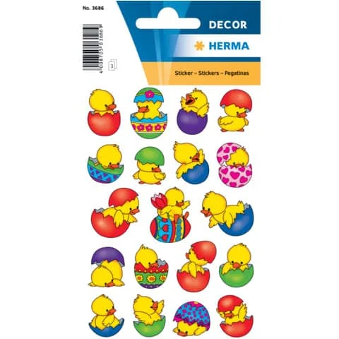 HERMA Oster-Sticker CLASSIC "Küken im Ei" (EAN: 4008705036863)