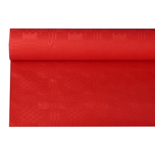 PAPSTAR Damast-Tischdecke, (B)1,2 x (L)8 m, rot (EAN: 4002911185988)