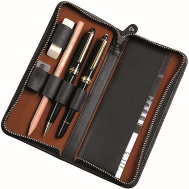Alassio Schreibgeräte-Etui, für 3 Schreibgeräte, schwarz (EAN: 4021068026388)