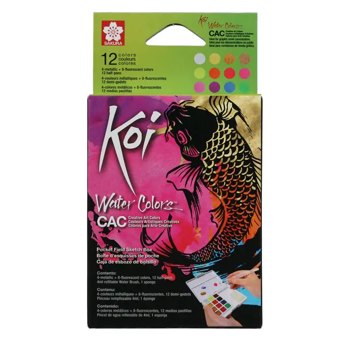 SAKURA Aquarellfarben Koi Water Colors Sketch Box 12 (EAN: 0084511316805)
