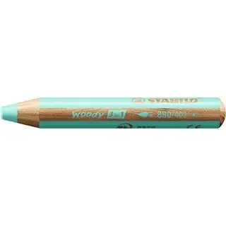 STABILO Multitalentstift woody 3 in 1, rund, pastellblau (EAN: 4006381577953)