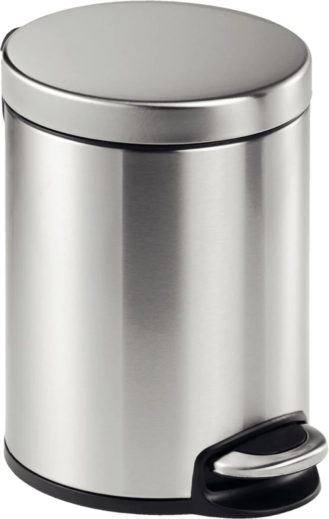 DURABLE Tret-Abfalleimer Edelstahl, rund, 5 Liter, silber (EAN: 4005546301969)