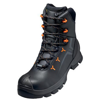uvex 2 VIBRAM Winterschnürstiefel S3, schwarz/orange, Gr. 50 (EAN: 4031101734743)