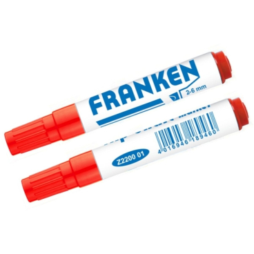 FRANKEN Flipchart Marker, Strichstärke: 2-6 mm, rot (EAN: 4016946189460)