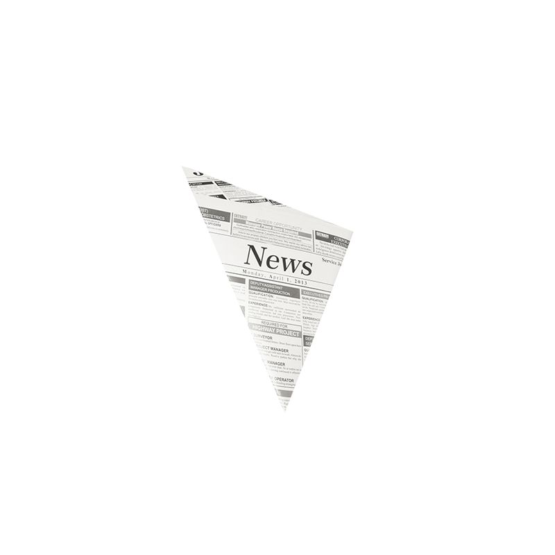 PAPSTAR Spitztüte "Newsprint", 270 x 190 x 190 mm (EAN: 4002911860533)