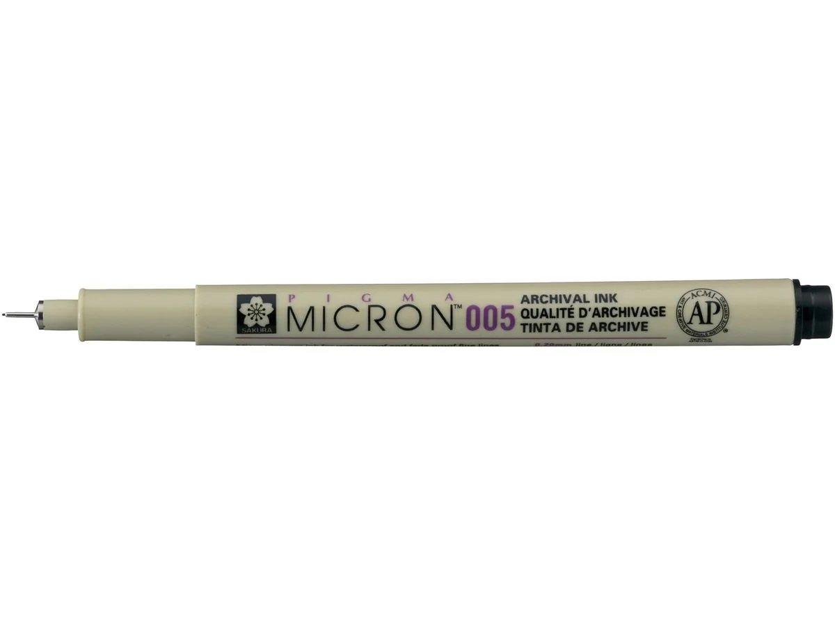SAKURA Fineliner PIGMA MICRON 005, schwarz (EAN: 0084511318410)